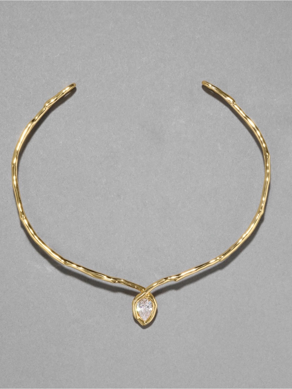NEW Alexis Bittar Asterales Collar Necklace Floating Vine Gold Clear Pear AU12